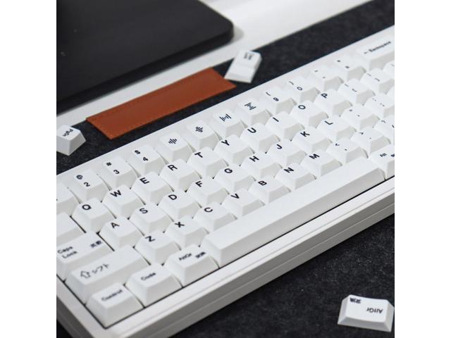 Gliging 135 Keys PBT Keycaps Cherry Profile DYE-Sub White Theme Minimalist Style Suitable for Mechanical Keyboard