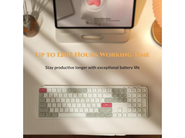 Keychron B6 Pro Ultra-Thin Wireless Keyboard, Full-Size ZMK with Numeric Keypad Quiet Typing, 2.4 GHz/Bluetooth 5.2/Wired Connection Long Battery...