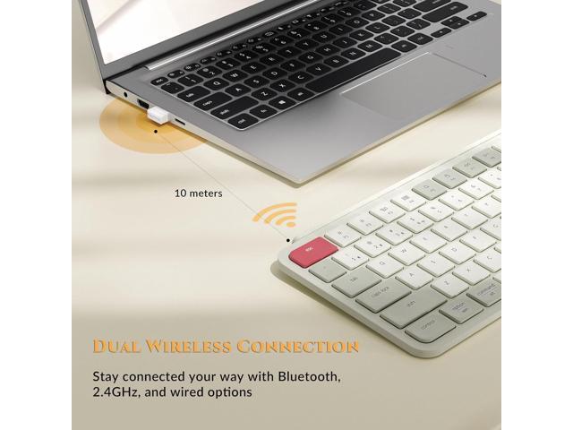 Keychron B6 Pro Ultra-Thin Wireless Keyboard, Full-Size ZMK with Numeric Keypad Quiet Typing, 2.4 GHz/Bluetooth 5.2/Wired Connection Long Battery...