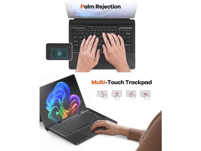 Doohoeek Surface Pro 11/10/9/8/X 13 Inch Keyboard, Bluetooth Keyboard with Touch Pad & Pen Slot & Lighting Keys Compatible with Surface Pro...