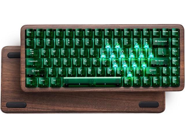 Womier 75% Mechanical Keyboard Wireless with QMK/VIA, WD75 V2 Wood Gaming Keyboard 8000mAh Battery, Tri-Mode Custom Key Board RGB Hot Swappable...
