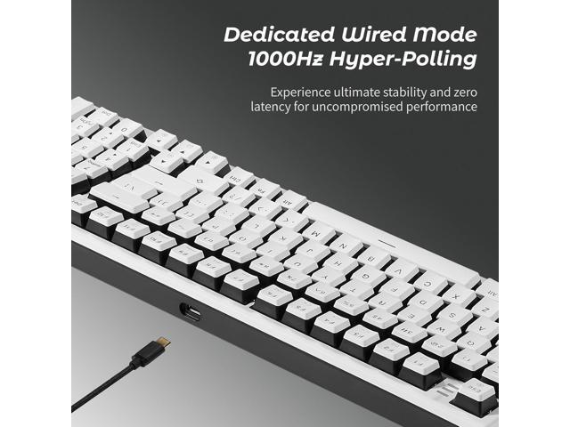 Hexgears X4 Mechanical Keyboard with Number Pad, USB-C Hot Swappable Custom Keyboard, Pre-lubed Linear Switches, White LED Backlit Computer Gaming...