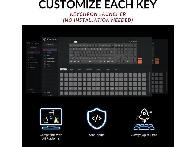 Keychron V6 Max Wireless Custom Mechanical Keyboard, 2.4 GHz Bluetooth 5.1 QMK Full-Size Layout RGB with Hot-swappable Silent Red Switch Compatible...
