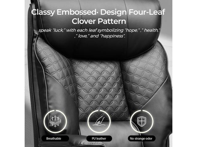 GTRACING Big and Tall Office Chair 400LBS Wide Ergonomic Gaming Chair with Deluxe Embossing Designed Leather with Foot Rest,150°Reclining...