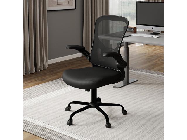 Flysky Mesh Office Chair, Ergonomic Computer Desk Chairs for Home Office - with Comfy/Comfortable Flip-up Arm Rests, Lumbar Support, Height...