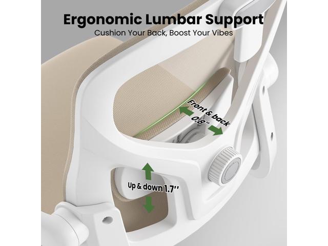 Soohow Ergonomic Office Chair, Office Mesh Desk Chair with Adjustable Lumbar Support Armrests, Comfy Computer Desk Chair with Headrest, for Home...