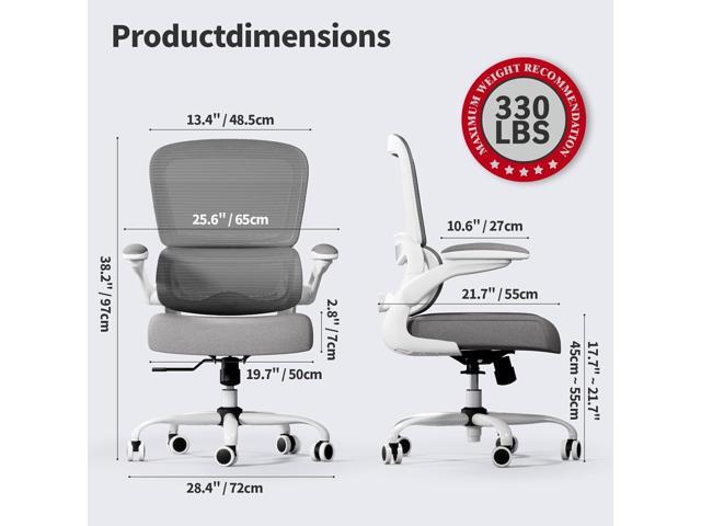 TRALT Office Chair - Ergonomic Desk Chair with Adjustable Lumbar Support, Mesh Computer Chair, Executive Chairs for Home Office Comfortable Lumbar...