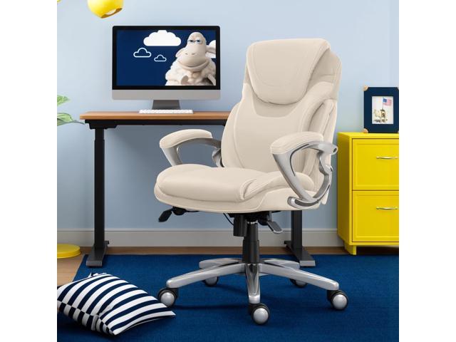 Serta Bryce Executive Office Chair, Ergonomic Computer DeskChairs with Patented AIR Lumbar Support, Comfy Body Pillows, Height Adjustable, Swivel...