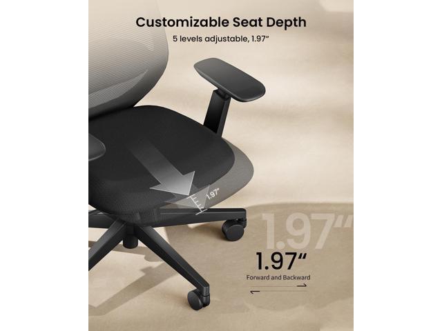 ProtoArc Ergonomic Office Chair EC200 High-Back Mesh Computer Chair with Lumbar Support, 3D Adjustable Headrest & Sliding Seat for 8+ Hour...