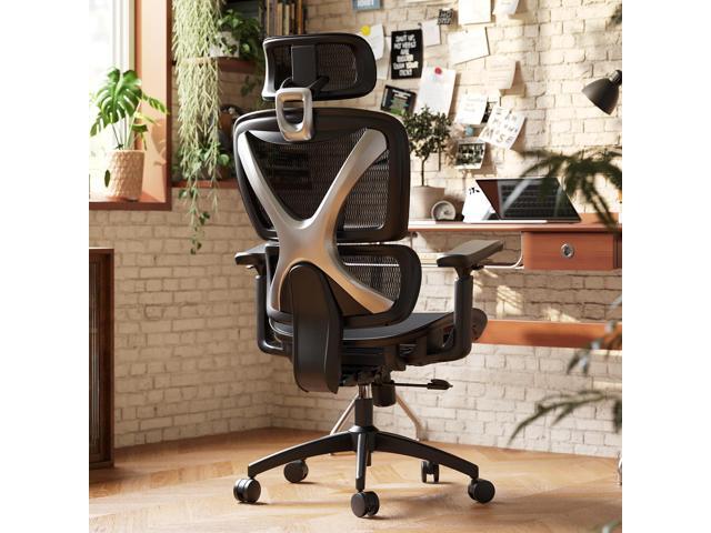 GABRYLLY Ergonomic Office Chair, Big and Tall Mesh Chair with Lumbar Support, 3D armrest - 215° Rotation, Adjustable Headrest & Soft Seat, Durable...
