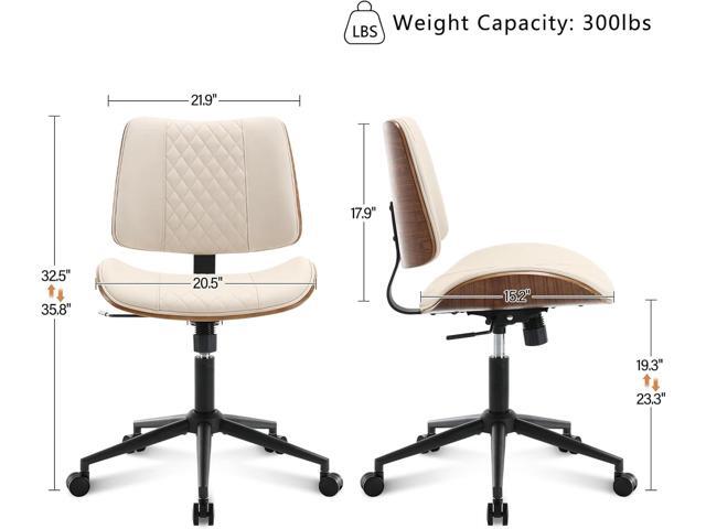 BV Home Office Chair No Arms with Wheels, Armless Small Desk Chair,Task Computer Office Desk Chair for Casual Office Small Space,Study Room,Reading...