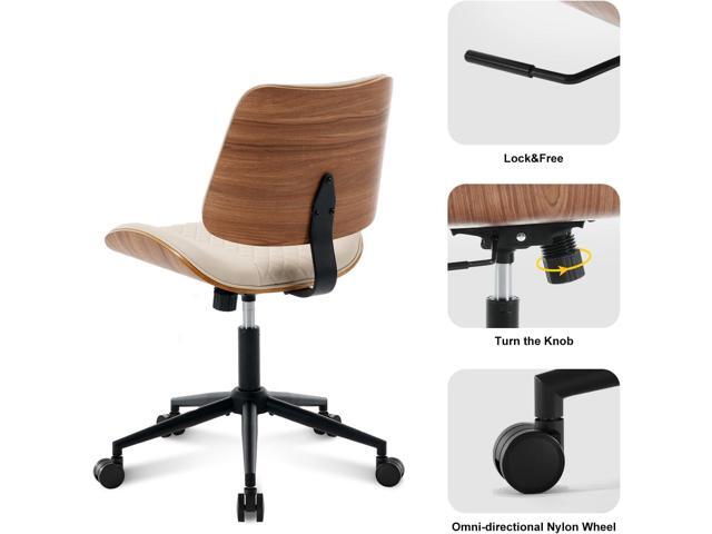 BV Home Office Chair No Arms with Wheels, Armless Small Desk Chair,Task Computer Office Desk Chair for Casual Office Small Space,Study Room,Reading...