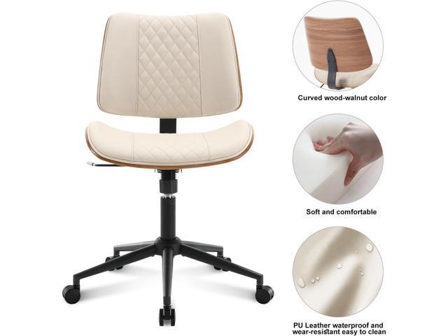 BV Home Office Chair No Arms with Wheels, Armless Small Desk Chair,Task Computer Office Desk Chair for Casual Office Small Space,Study Room,Reading...
