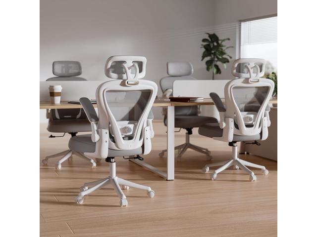 Computer Desk Chair, Ergonomic Office Chair M903 with Wheels, High Back Mesh Office Chair with Adjustable Lumbar Support, Headrest, Flip-Up...