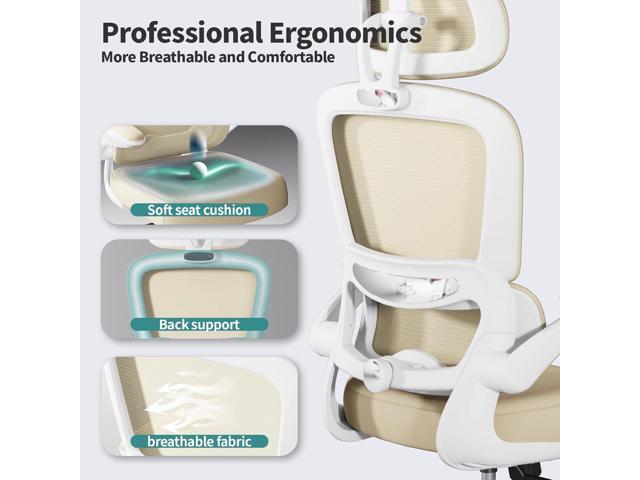 TRALT Office Chair Ergonomic Desk Chair, 330 LBS Home Mesh Office Desk Chairs with Wheels, Comfortable Gaming Chair, High Back Office Chair for...