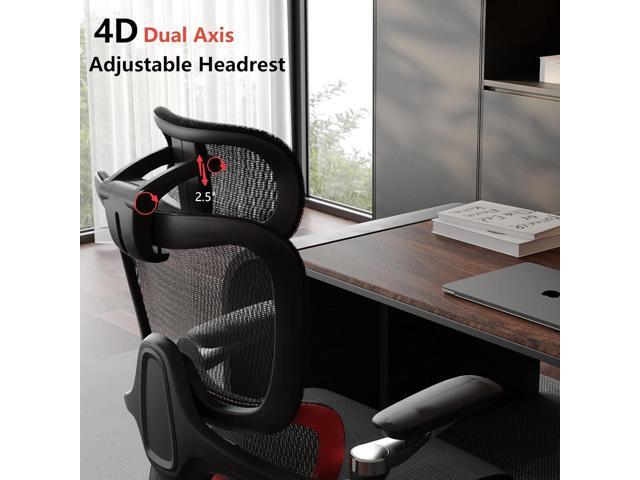Ergonomic Office Chair, Big and Tall Mesh Computer Gaming Chair with Adaptive Lumbar Support, Work Chair with Headrest, 5D Armrest,90-130°Tilt,...