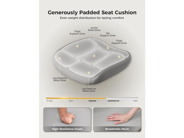 Office Chair, Mesh Ergonomic Desk Chairs, Comfy Computer Gaming Chair with Adjustable Height & Flip-up Armrest, Lumbar Support & Swivel Function...