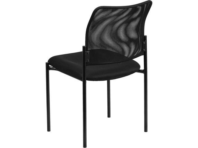 Flash Furniture Jana Comfort Black Mesh Stackable Steel Side Chair
