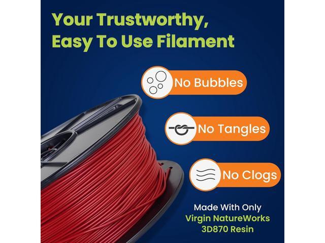 3D-Fuel Tough Pro PLA+ Filament for 3D Printing, Made in The USA, 3D Printer Filament, Dimensional Accuracy +/- 0.02 mm, 1.75 mm, 1 kg Spool, Iron Red