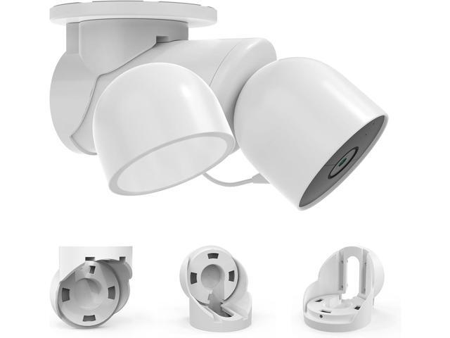 XLTTYWL Nest Flood Light Camera Outdoor Eave Mount Bracket Stability ABS Protective Case Eve Out Door Cam Protection for Google Nest Cam with...