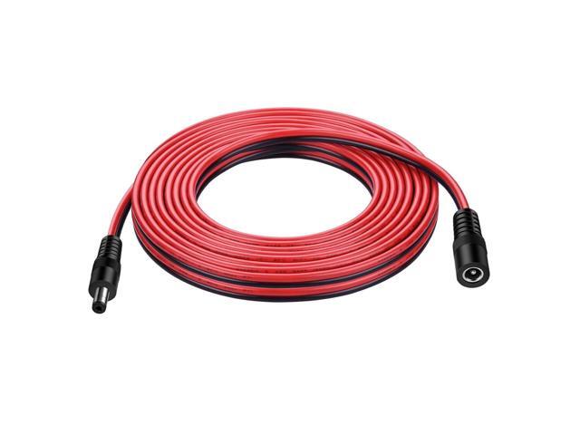 iGreely 20ft 14AWG 12V DC Extension Cable DC 2.1mm x 5.5mm 5521 Power Supply Adapter Flat Extender Cord,Female to Male Wire for CCTV Security...