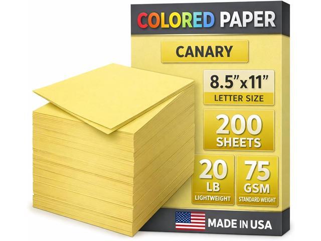 Woodlake Yellow Colored Paper 8.5 x 11 Letter Size, 20 lb 75 GSM Multi-Purpose Printer Paper, 200 Sheets, Jam-Free Copy Paper for Inkjet and Laser...