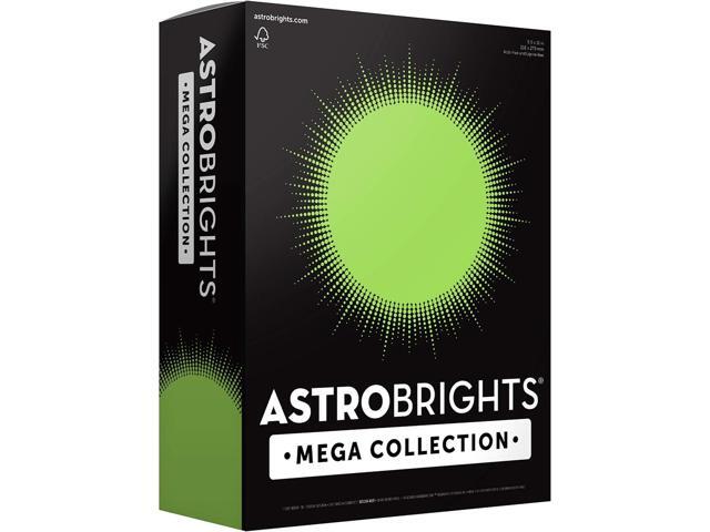 Astrobrights Mega Collection, Colored Cardstock, Bright Lime Green, 320 Sheets, 65 lb/176 gsm, 8.5' x 11' - MORE SHEETS! (91698)