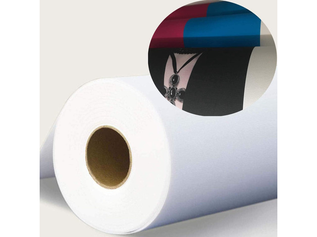 Heavy-Duty Inkjet Canvas 17 inch x40ft Roll Waterproof and White Matte Finish Digital Printing 100 percent Polyester Inkjet Water-based Dye and...