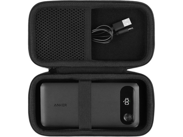 khanka Travel Case for Anker Power Bank, 20,000mAh Portable Charger,Case Only (Black)