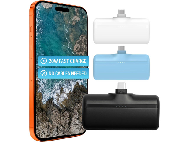 Nimble Bump 5K 20W Fast Charging Portable Charger with Foldable Built-in USBC Connector, Mini Travel Power Bank Battery Pack Compatible with...