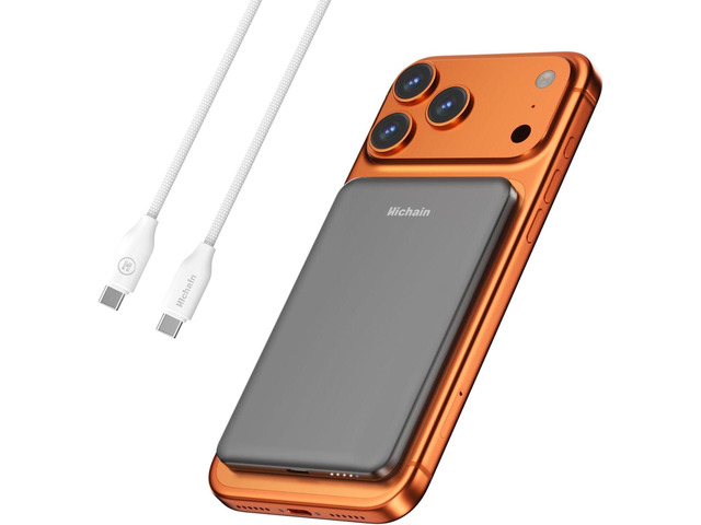 Hichain Magnetic Portable Charger for iPhone, Wireless Power Bank 5000mAh Magnetic Charger for iPhone 17 16 15 14 13 12 Series, Magnetic Safe...