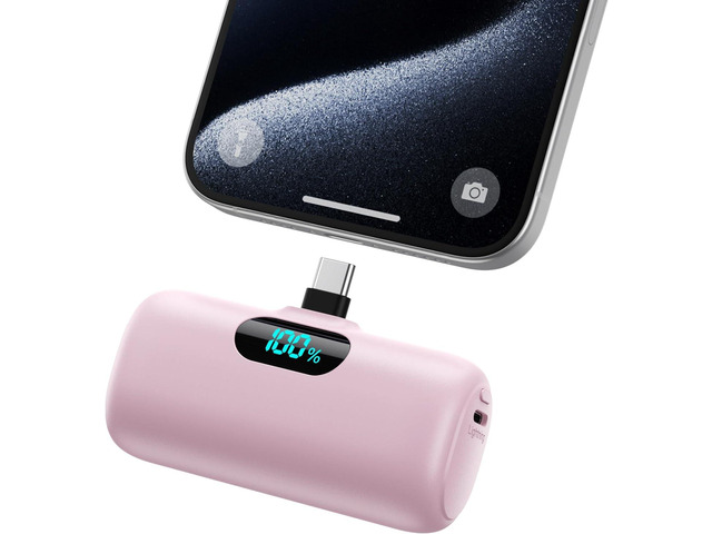 Mini Portable Charger USB C Power Bank,Upgraded 5000mAh PD Fast Charging Battery Pack Built-in USB-C Connector Travel Essential for...