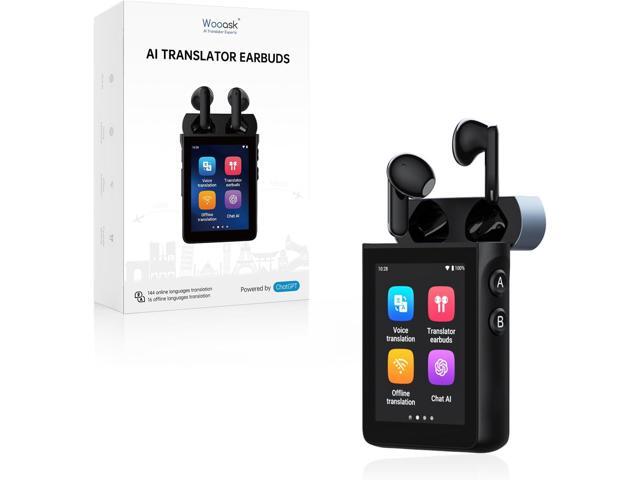 Wooask A9S AI Translation Earbuds Real Time with Camera, OfflineTranslation Headphones No APP Needed, ChatGPT-Powered, Audifonos Traductores Inglés...