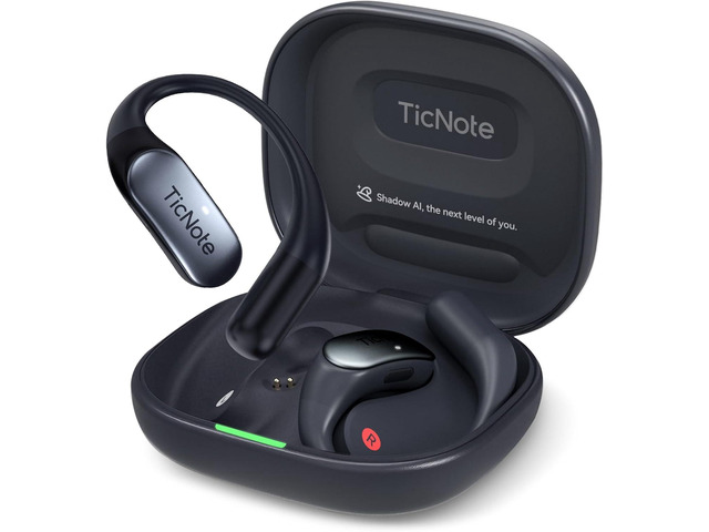 Mobvoi TicNote Pods Wearable AI Voice Recorder with 4G, No Phone Needed, Voice Activated, AI Transcription & Translation,Auto Transcription &...