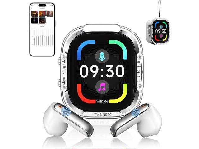 NE70 Earbuds, AI Translation Earbuds Real Time Support 165 Languages, Language Translator Headphones with LCD Touch Screen & Anti-loss, No.