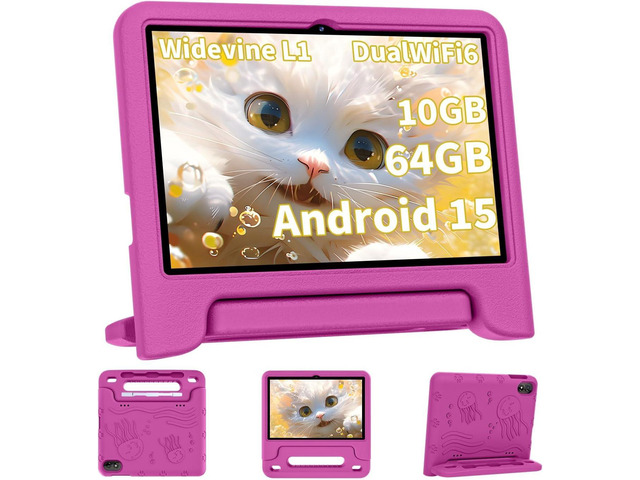 COLORROOM 2026 Upgraded Android 15 Tablet, 10inch Kids Tablet, Octa-core CPU, 10GB+64GB+1TB Expand Tablets for Kids with Kids Space, Parental...