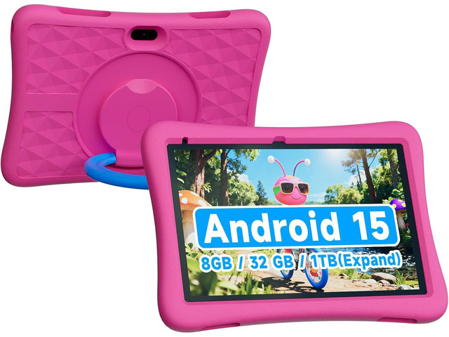 ZZB Kids Tablet 10 Inch, Android 15.0, 8GB (3+5 Extended) RAM, 32GB ROM (Expandable to 1TB), Dual Camera, 6000mAh, Preloaded with Kid-Friendly...