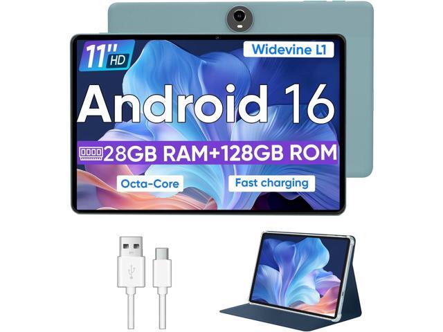 WXUNJA Android 16 Tablet,11 Inch Tablets with Octa Core Processor, 28GB RAM 128GB ROM 1TB Expand, Widevine L1, 8000mAh Battery, 2.4/5Ghz Dual.