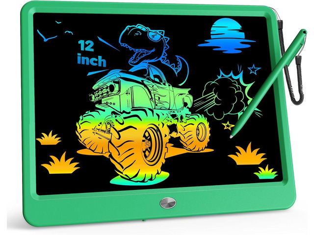 KOKODI 12 Inch LCD Writing Tablet with Anti-Lost Stylus Erasable Doodle Board Colorful Toddler Drawing Pad Car Travel School Games Toys for 3 4 5 6...