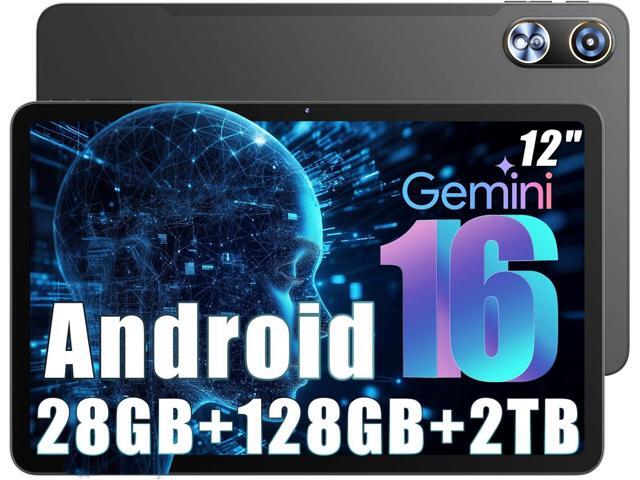 2026 New Android 16 Tablet 12 Inch, 28GB(8+20) RAM + 128GB ROM (2TB Expand), T615 Octa-Core, 2K 2000x1200 IPS Display, 16MP+8MP, 8000mAh, 2.4G/5G...
