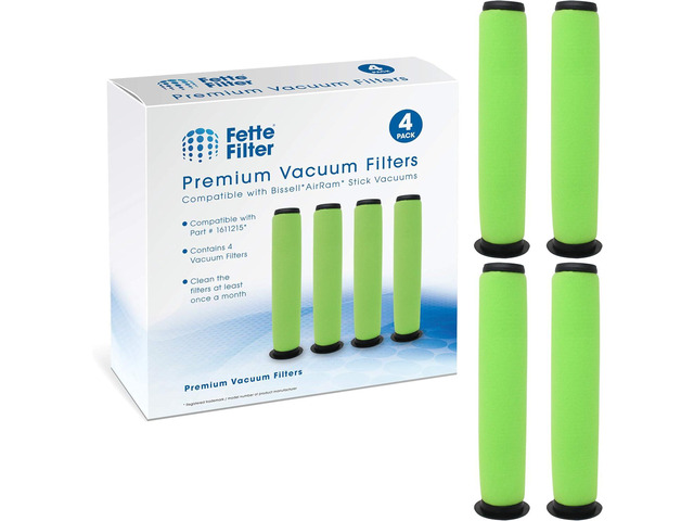 Fette Filter - 1611215 Vacuum Filter Replacement Compatible with Bissell AirRam Stick Vacuum Compare to Part # 1611215 for Models 1984 19844 1984B...