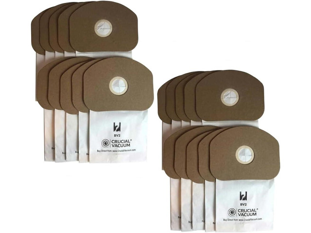 20 Replacement Vacuum Bags Compatible with Eureka Part # 62370, B352-2500 Fits Models SC412 Fits Models Eureka BV-2, Sanitaire, Backpack, Carpet...