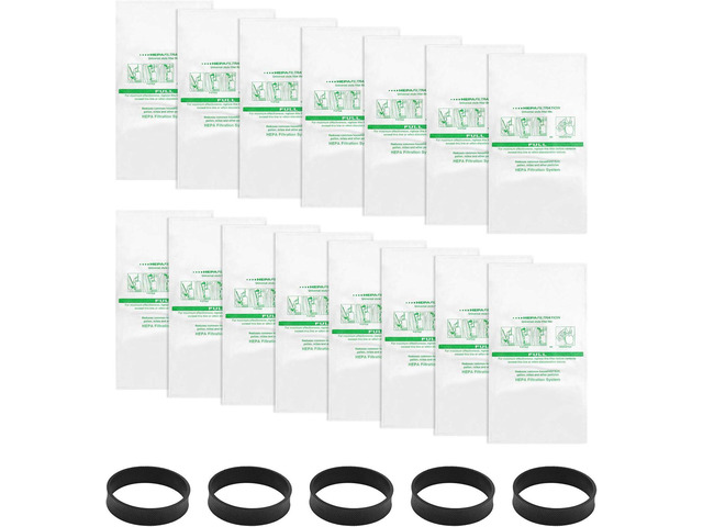 15 + 5 Pack 204814 Vacuum Bags For Sentria Vacuum Avalir,15 Bags + 5 Belts