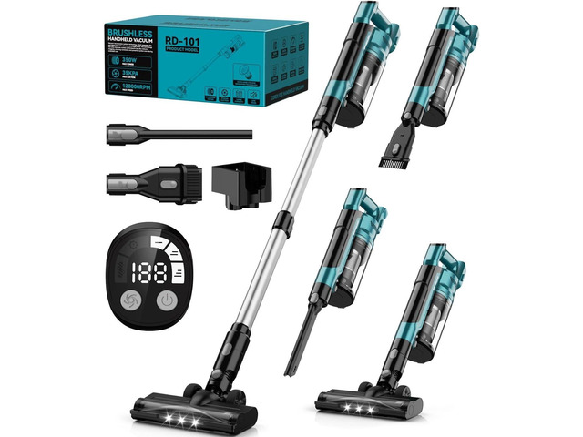 VAXCANZE Cordless Vacuum Cleaner Compatible with Makita 18V Battery, 35kPa Brushless Lightweight Stick Vacuum with 3 Mode Suction, 6 in 1 Stick...