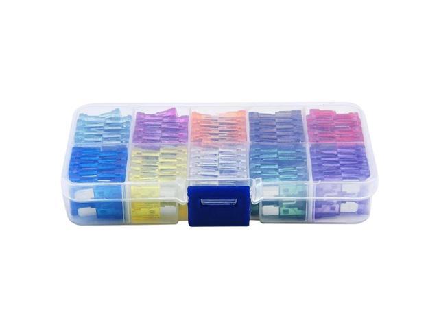 10 Types Auto Fuse Kit 100Pcs Blade Type Fuse Set 2A 3A 5A 7.5A 10A 15A 20A 25A 30A 35A Car Fuse Assortment with Box