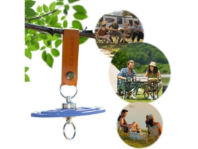 Magnetic Hanging Hook with PU Leather Lanyard Camping Magnetic Hook Camping Lamp Hook for Outdoor Hanging Camping Light