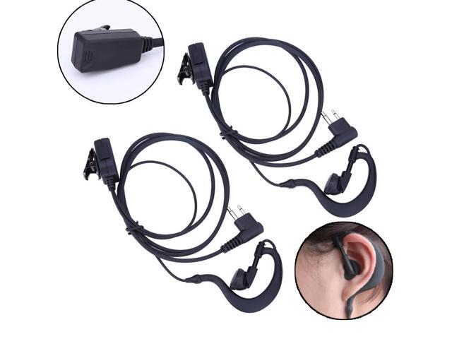 2Pcs Walkie Talkie Earpiece Headset Multifunctional 2-Pin Earphone Walkie Talkie Headset Accessories for CB Radio
