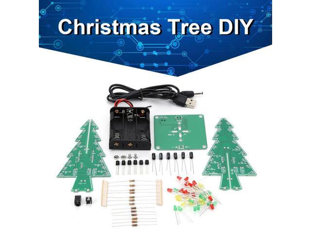 DIY 3D Christmas Tree /USB Powered Soldering Practice Kit Easy Installation Handmade Christmas Decor Kits for DIY Lovers