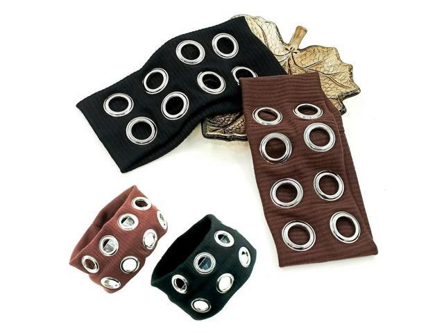 Fabric l Eyelets Headgear Fashion Breathable Wide Stretchy Headband Non Slip Rock Sports Headband Hair Accessory