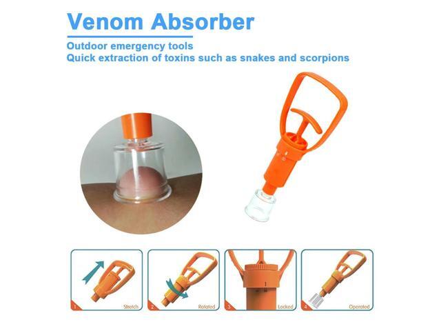 1-3PCS ABS Venom Vacuum Aspirator Safety Protector Snake Bite Outdoor Camping Venom Extractor Suction Pump Rescue Tool
